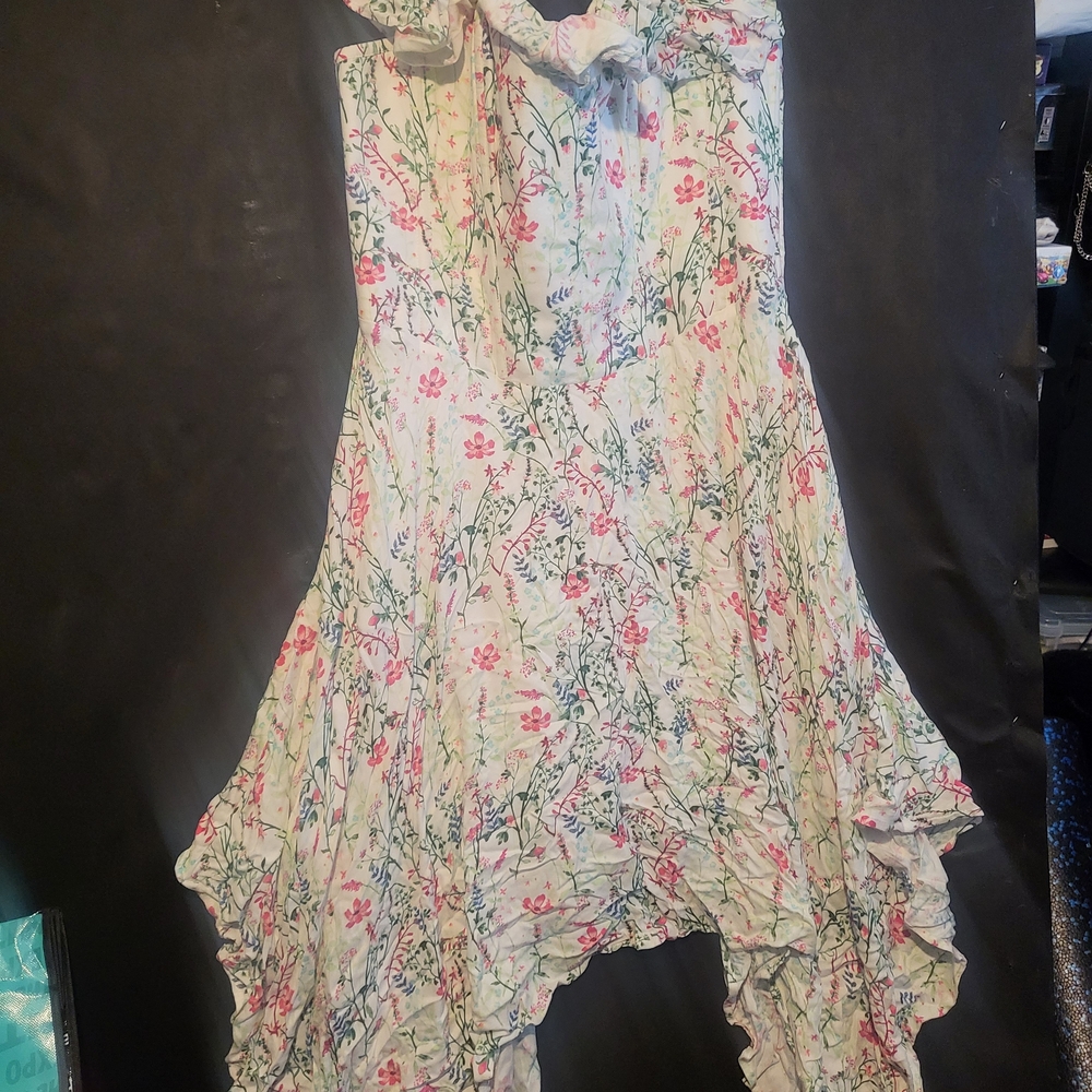 Floral Asymmetrical Dress